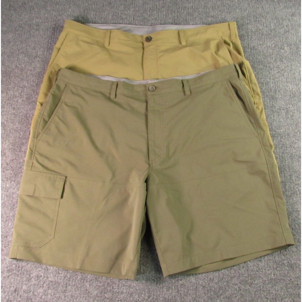 Savane Mens Ripstop Cargo Shorts Lot of 2 Khaki Olive Green‎ Size 40 Stretch